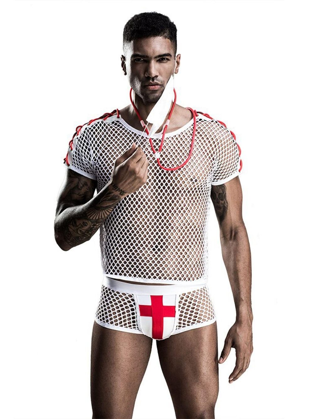 5643 Tuxedo Sexy Lingerie Set Doctor Nurse Role-Play Funny Uniform